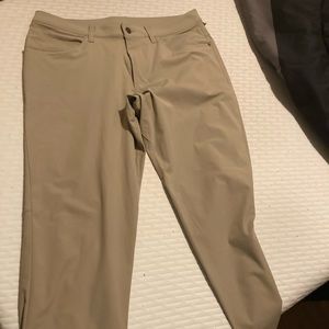 Lululemon size 34 Men’s Khaki ABC pants. In great condition, barely worn.